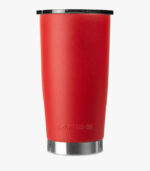 Red 20 ounce tumbler can be logoed