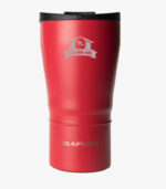 Red Super Cup tumbler holds 24 ounces and can be laser engraved with your logo