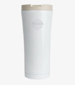 White 16 ounce coffee tumbler can be custom logoed