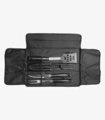 Grill kit has 4 tools in a case that can be logoed
