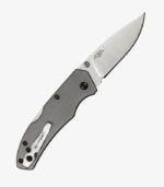 Gray everyday carry knife can be laser engraved with your logo