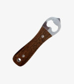Rosebud rosewood handle bottle opener can be logoed