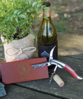 Steward wine tool in red bone, can be custom logoed