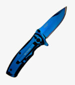Back of Blue TiN Swift Assist folder knife