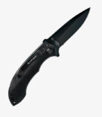 Back of black anodized tactical diamond knife