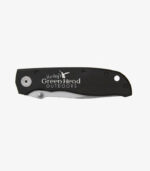 Black everyday carry diamond pattern knife can be logoed.