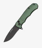 green tactical knife back