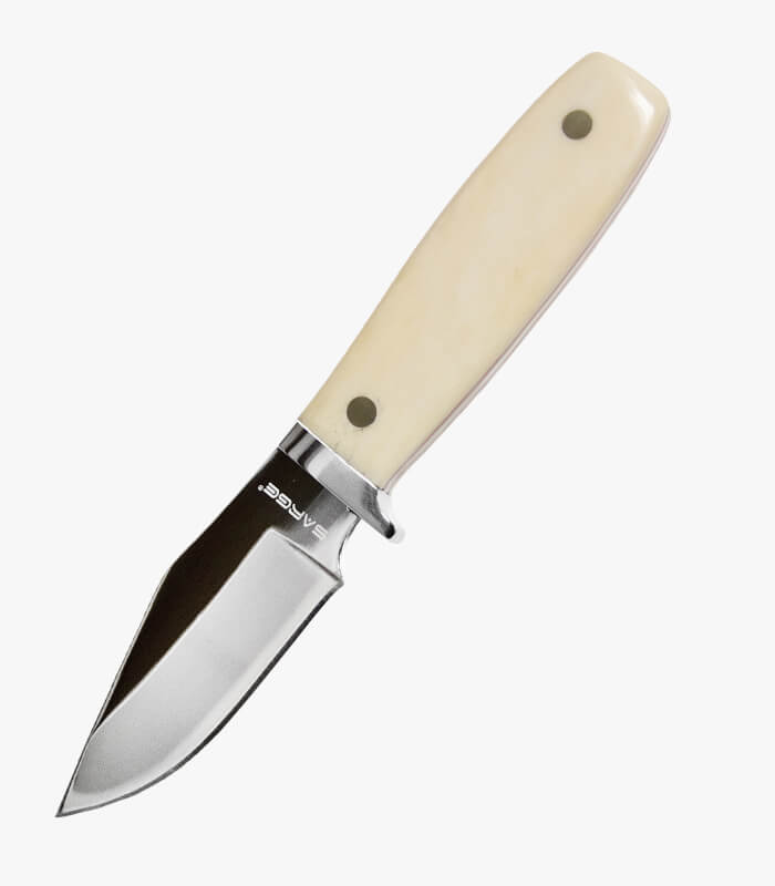 Fixed blade with white bone handle
