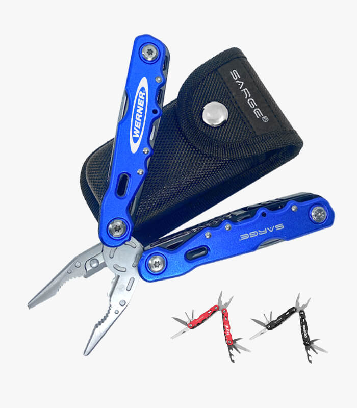 The Force multi-tool has 14 tools and can be custom engraved with a logo.