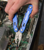 The blue Force multi-tool has 14 tools and can be custom engraved with a logo.