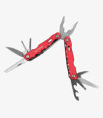 The red Force multi-tool has 14 tools and can be custom engraved with a logo.