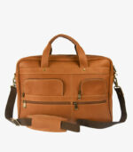 Leather briefcase for work and casual wear