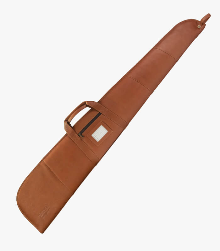 Leather rifle case with id card pocket