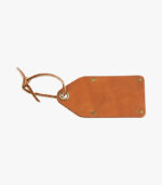 Leather luggage tag that can be engraved with a logo