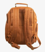 Sarge Leather Company's Alma leather backpack fits a 17" laptop