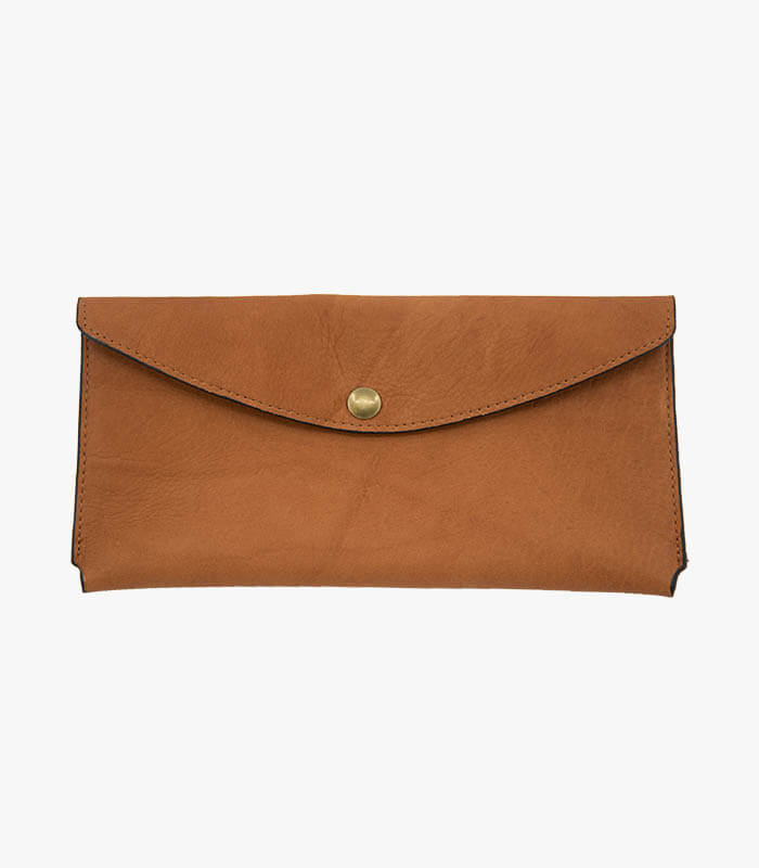 Front of small leather envelope