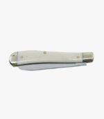 2 Blade Slip Joint White Bone Folder Back Closed